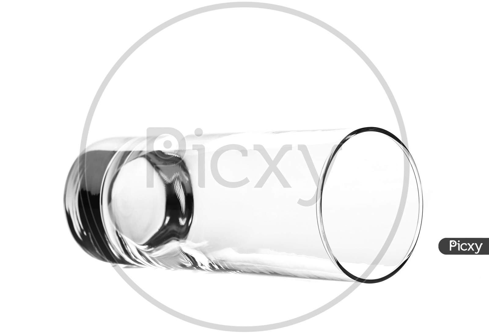 Empty Glass.  Isolated On A White Background