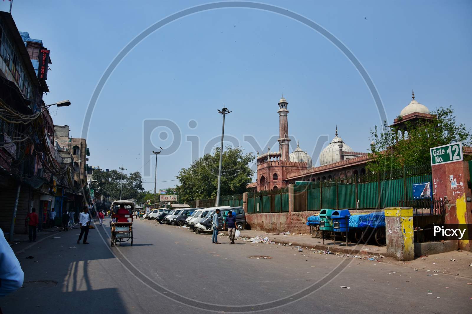 Deserted Roads Around Jama Masjid Due to Corona Virus Or COVID 19 Outbreak in Delhi