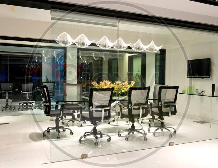 Office Meeting Room With Furniture