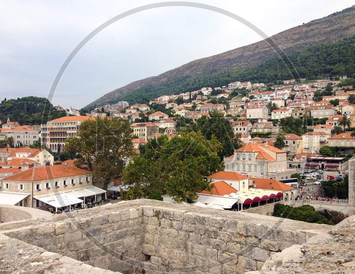Panorama of Dubrovnik - view from Dubrovnik walls.