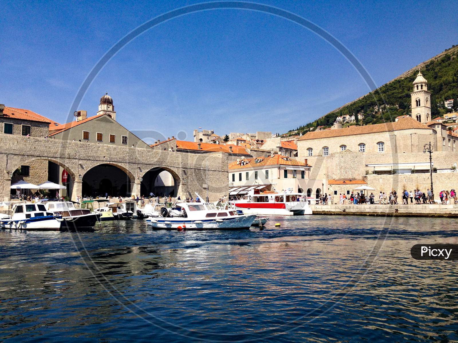 Old town Harbour in Dubrovnik.