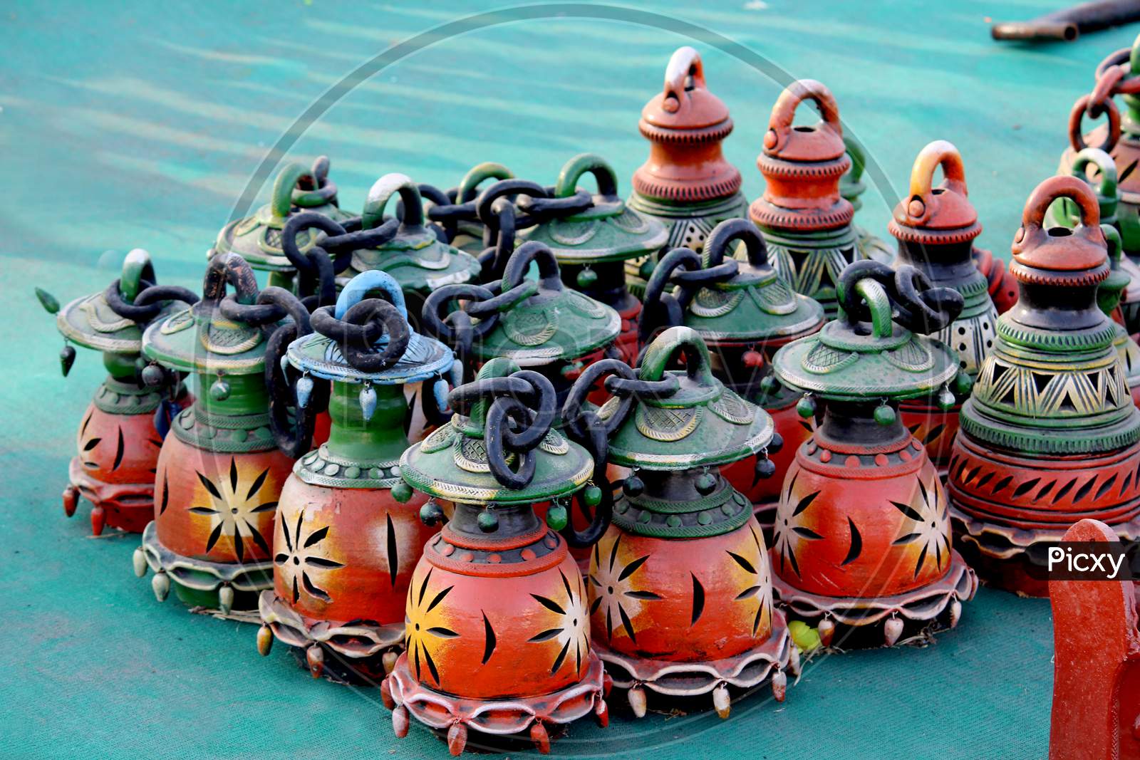 House Decorative Earthenware or Ceramic Items At a Vendor Stall