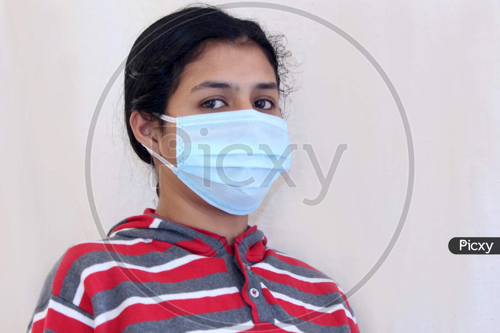 Portrait of Indian People Wearing Safety Mask Safety From Corona Virus Disease ( COVID -19)