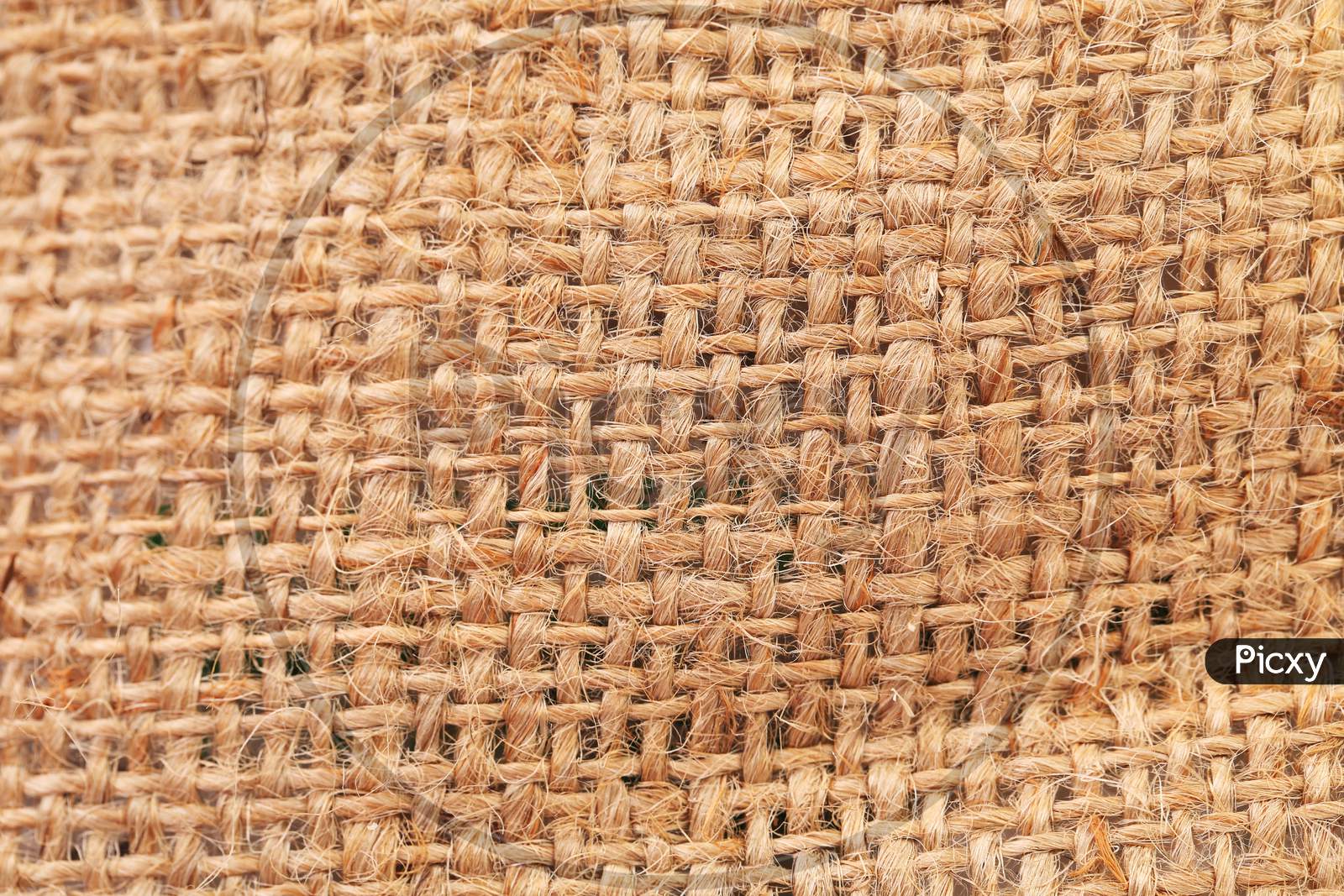 Closeup Of Rough Natural Linen Texture. Whole Background.