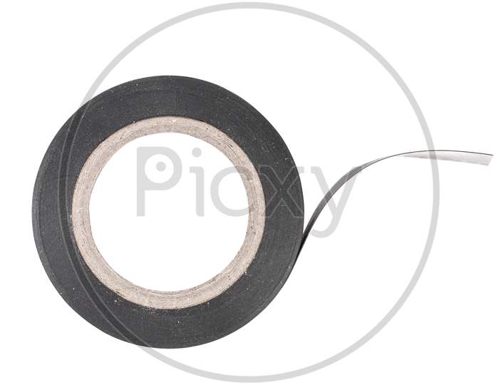 Close Up Of Insulating Tape. Isolated On A White Background