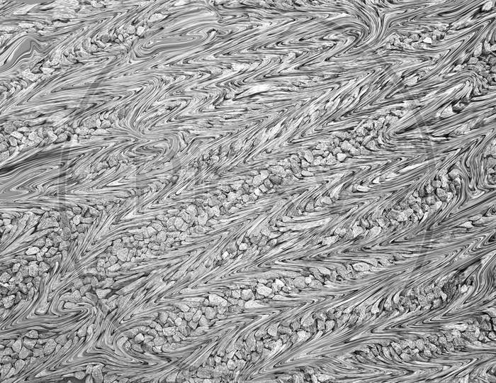 abstract liquify pebble gray asphalt high contrast texture background pattern illustration.