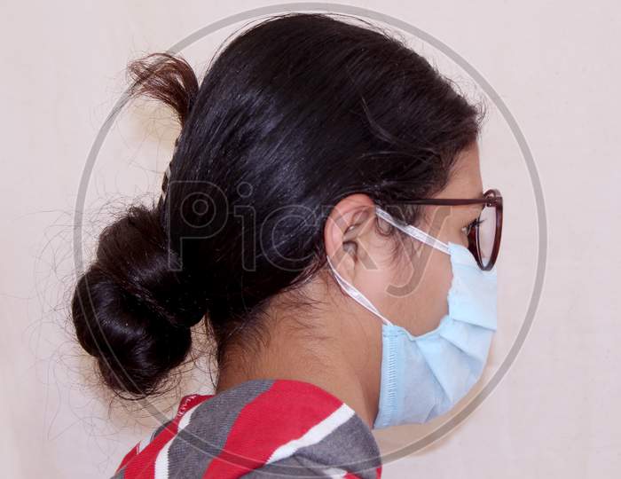 Portrait of Indian People Wearing Mask Safety From Corona Virus Disease ( COVID-19)