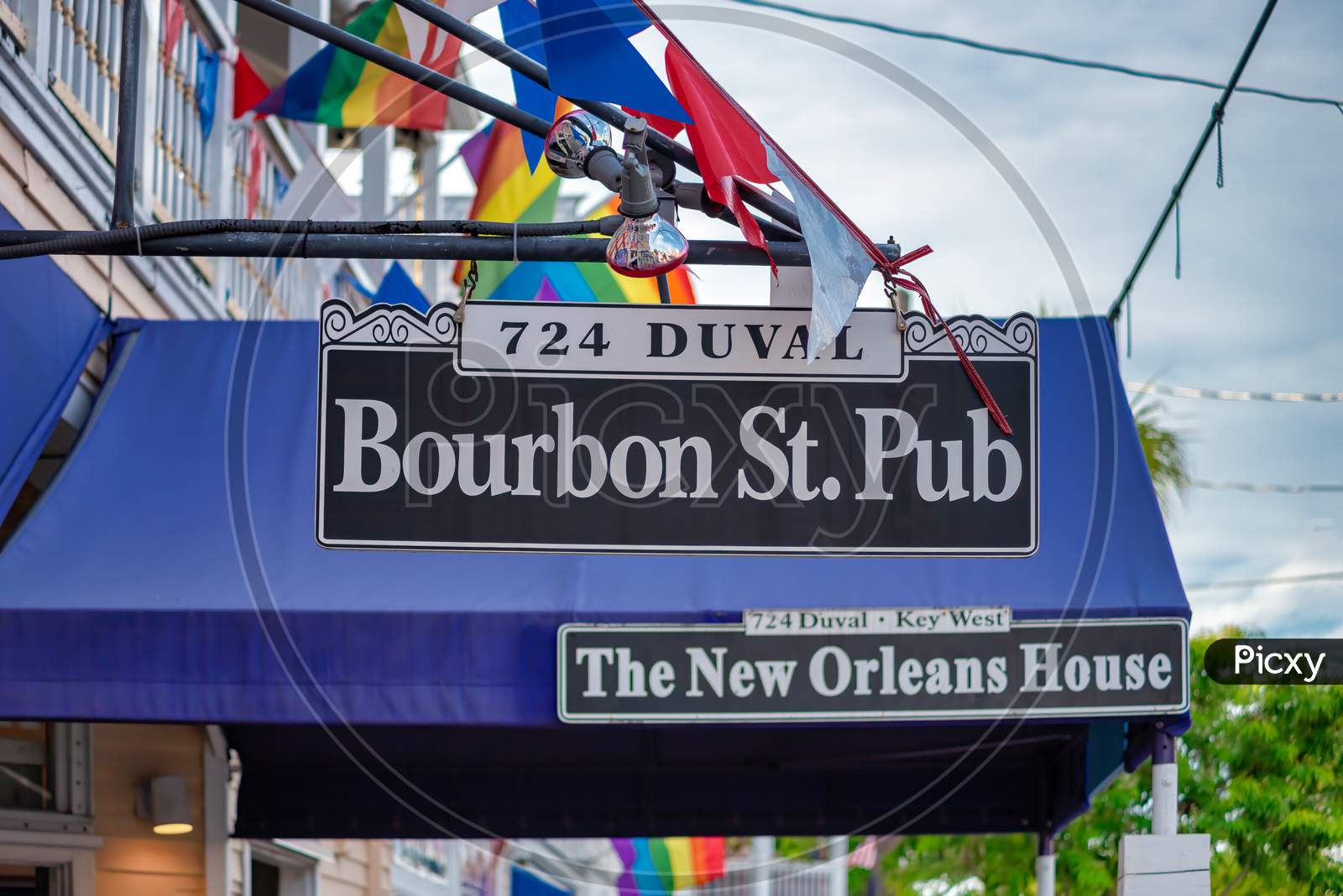 The Bourbon St. Pub On 724 Duval. Editorial use only