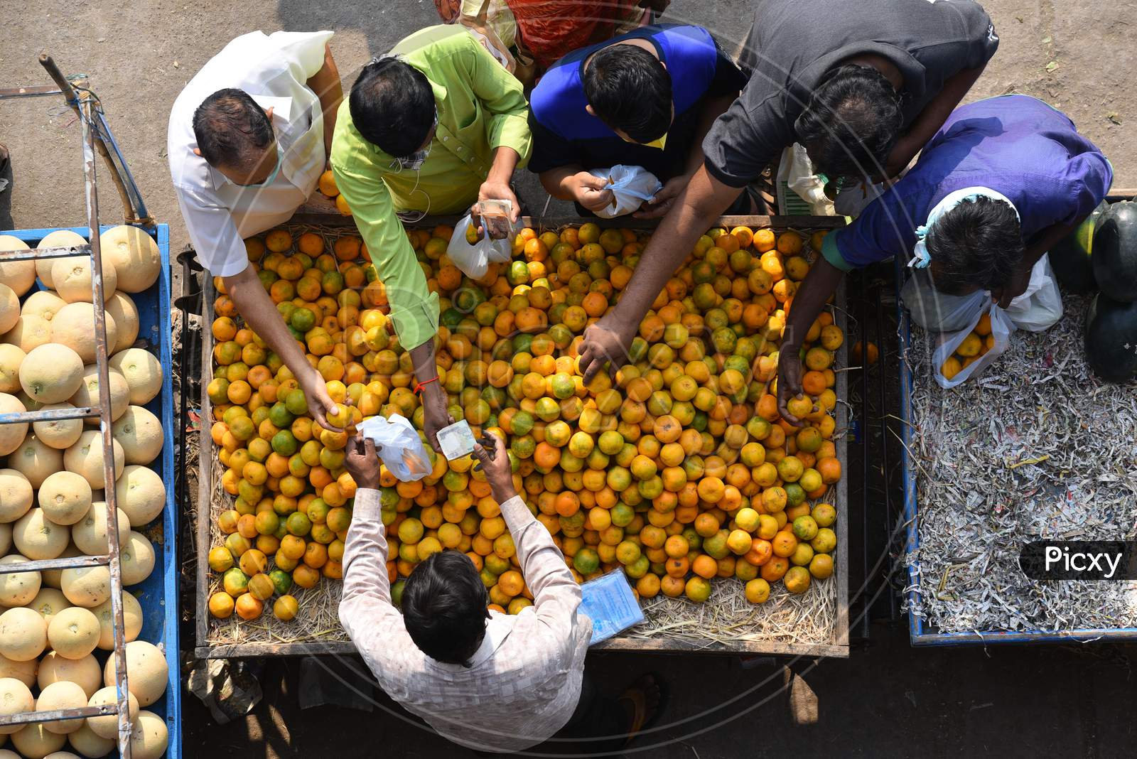 People buy citric acid rich fruits like orange, mausambi fruits to increase their immunity amid corona virus pandemic in Hyderabad