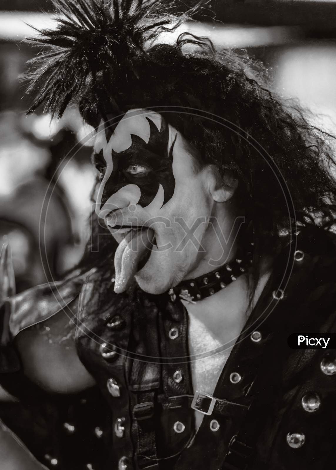 Key West, Florida, Usa, 10/25/2016. Look A Like Of Gene Simmons  Of Kiss At Fantasy Fest. Editorial use only