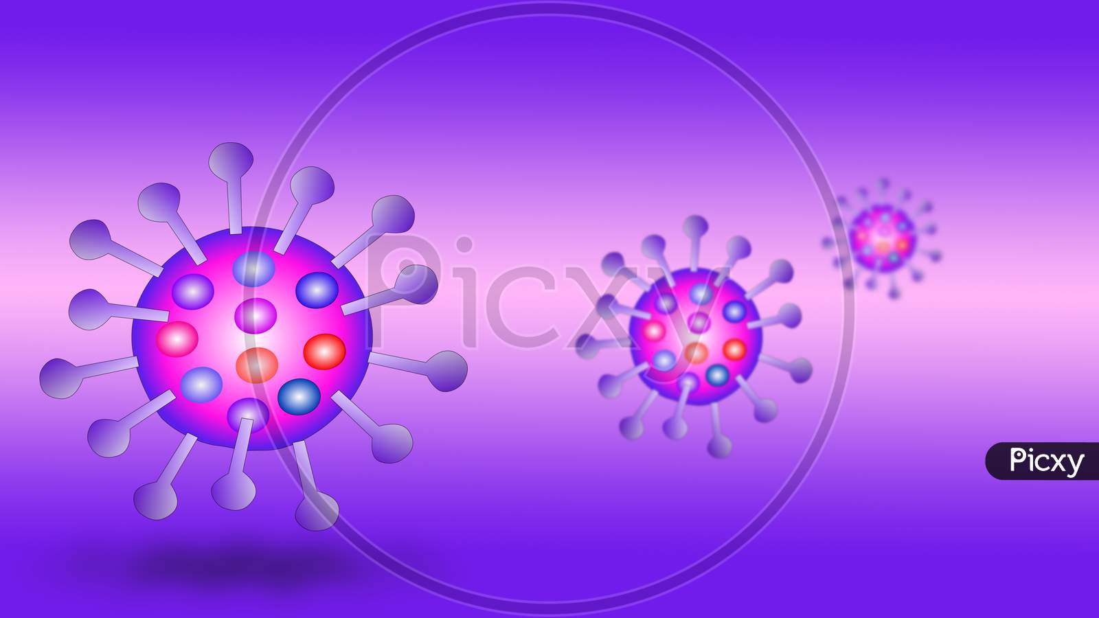 An illustration of Covid-19 or corona virus