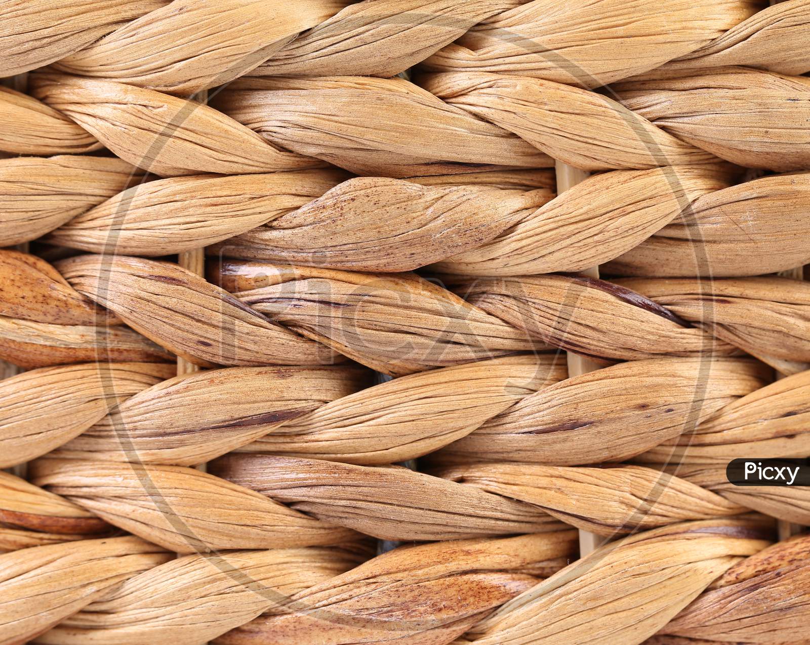 Wicker Basket Texture. Close Up. Horisontal. Whole Background.