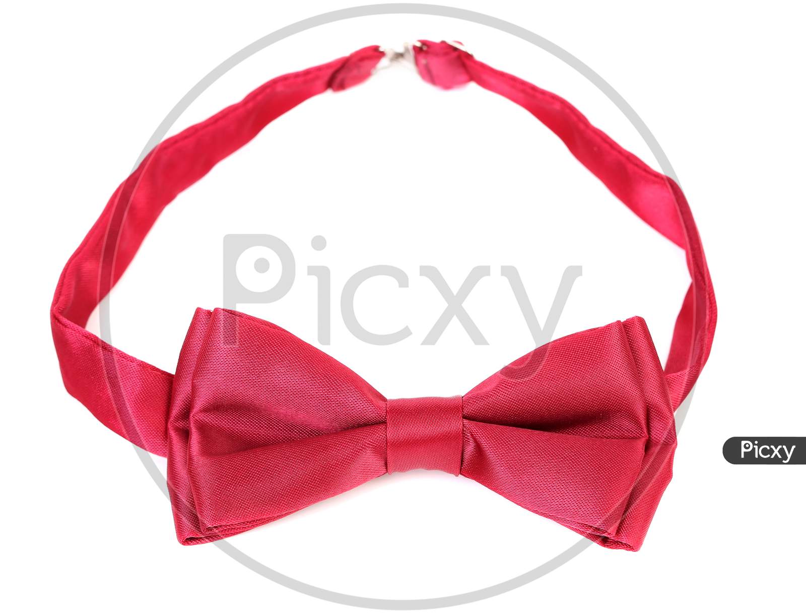 Red Bow Tie. Isolated On A White Background.