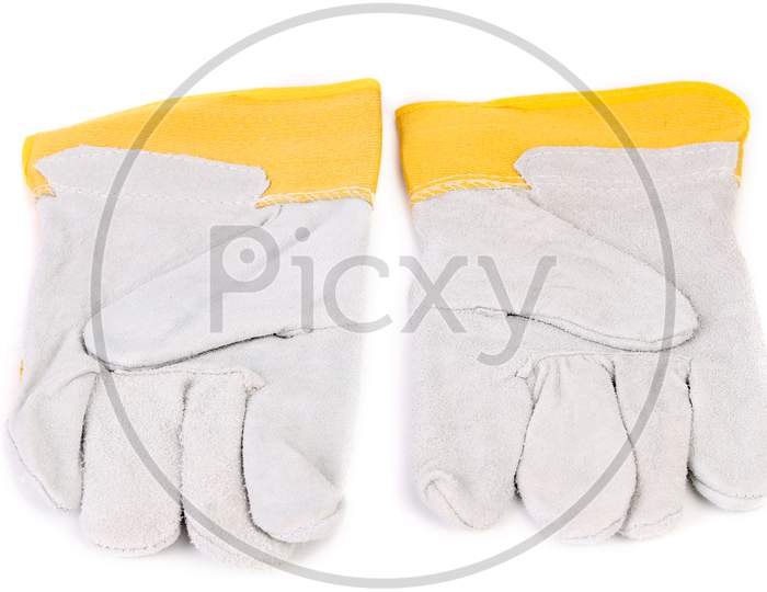 Construction Gloves. Isolated On A White Background.