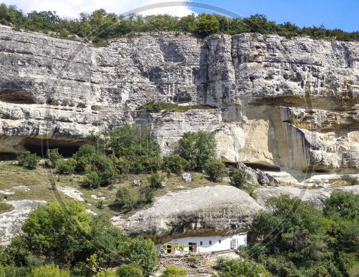 Cave monastery in Bakhchysarai, Crimea, Russia.