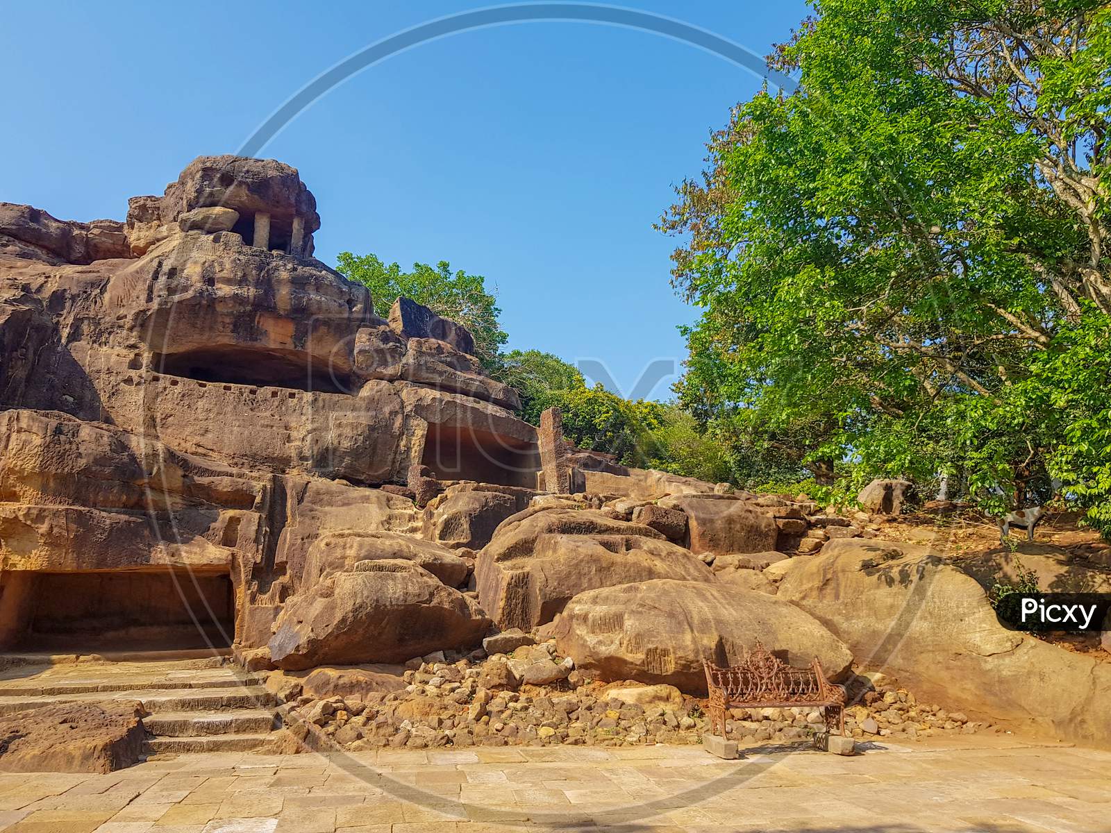 Udayagiri And Khandagiri Caves, Formerly Called Kattaka Caves Or Cuttack Caves, Are Partly Natural And Partly Artificial Caves Of Archaeological, Historical And Religious Importance Near The City Of Bhubaneswar In Odisha, India