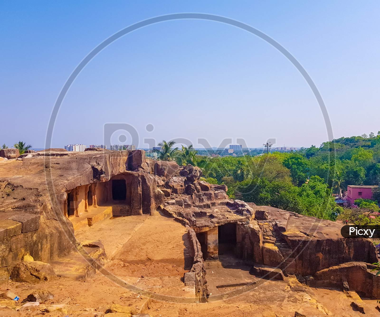 Udayagiri And Khandagiri Caves, Formerly Called Kattaka Caves Or Cuttack Caves, Are Partly Natural And Partly Artificial Caves Of Archaeological, Historical And Religious Importance Near The City Of Bhubaneswar In Odisha, India