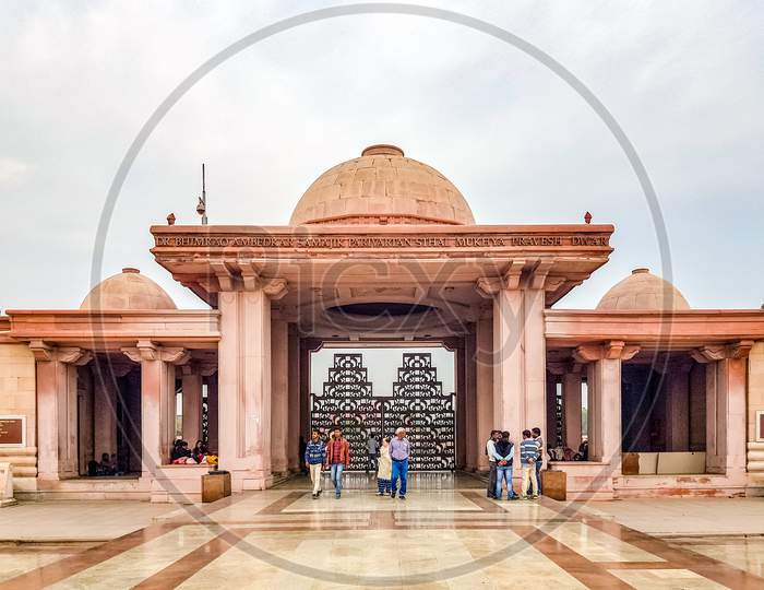 December 6, 2019, Lucknow,India : The Entrance Gate Of Ambedkar Memorial Park At Lucknow. This Is A Popular Tourist Attraction