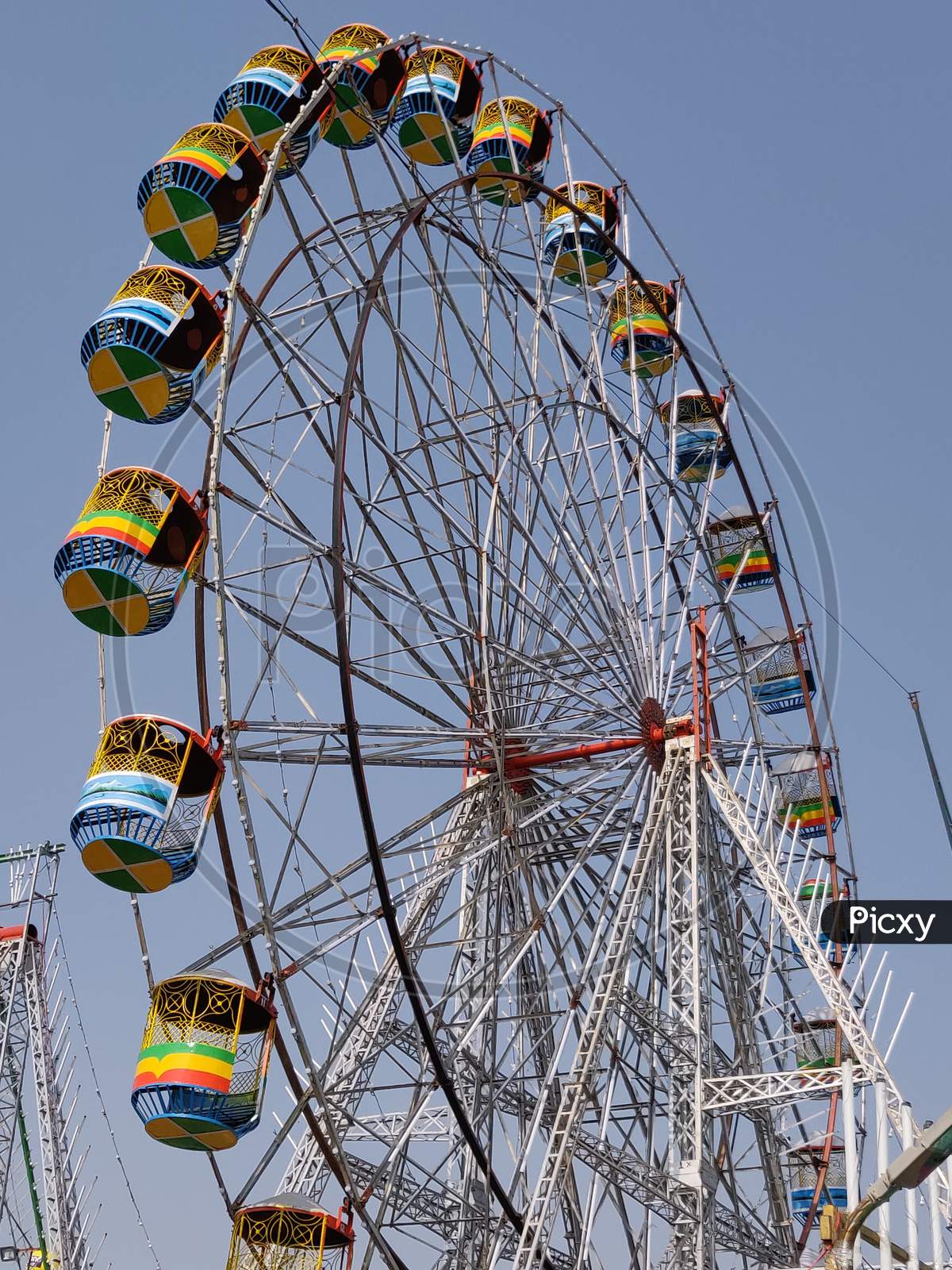 Wheel at amusement park Lucknow