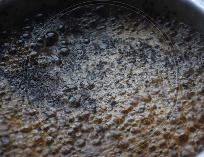 closeup of homemade tea