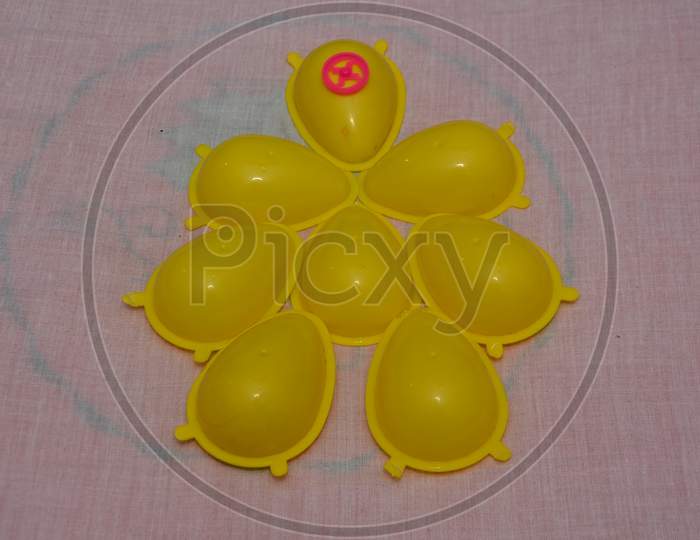 Plastic yellow toy  object in Home
