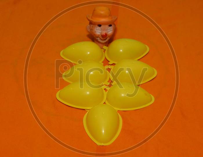 Yellow toy object in Home