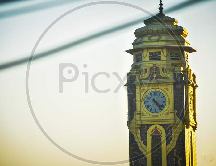 clock on the tower of haridwar India