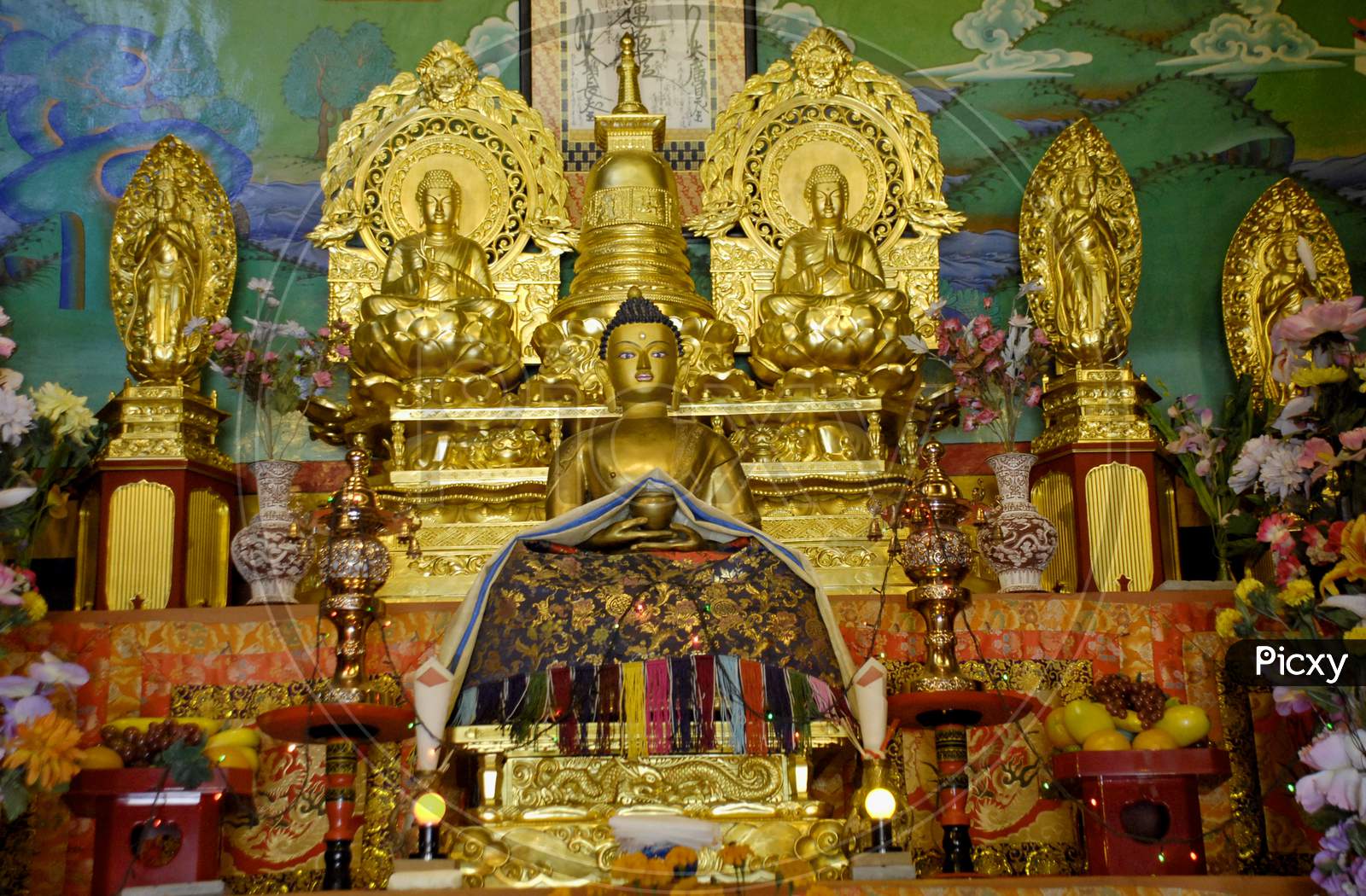 Buddhist Temple With Buddhist Statue in Ladakh