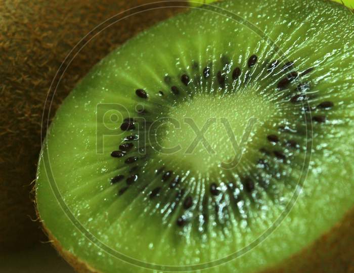 Kiwi Fruit Closeup 