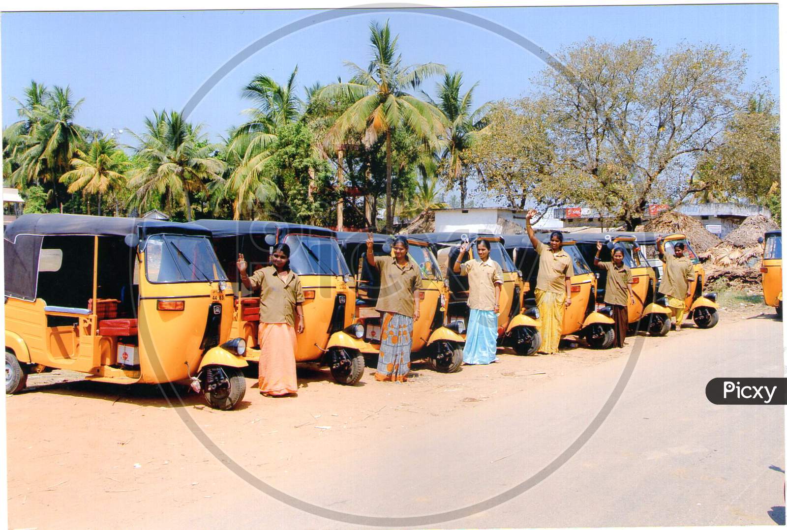 Woman Auto Rickshaw Drivers In an Indian Rural Village, Woman Empowerment