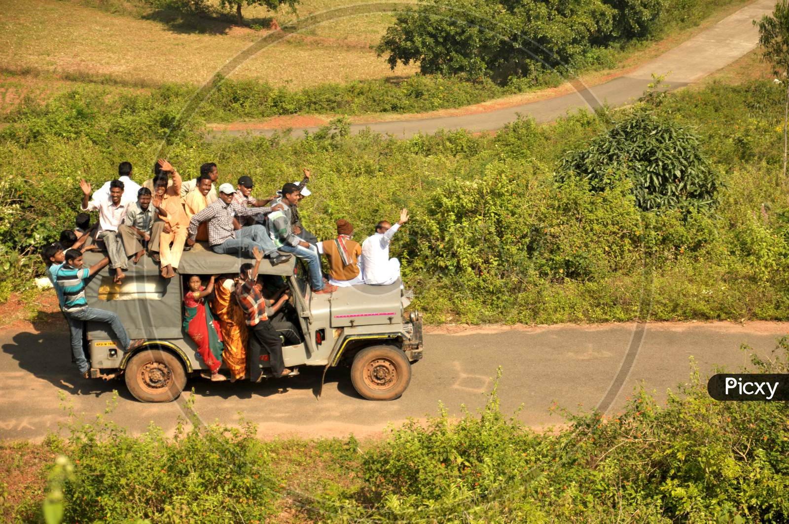 People Of Araku Commuting in Jeeps On Terrains Roads
