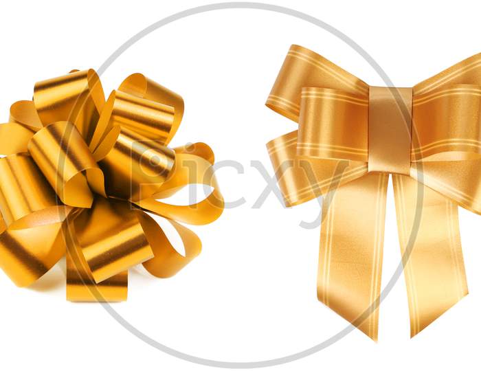 Gold Packaging Band. Isolated On A White Background.