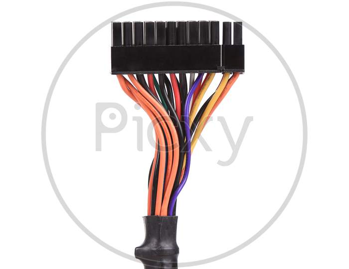 Computer Connection Plug. Isolated On A White Background.