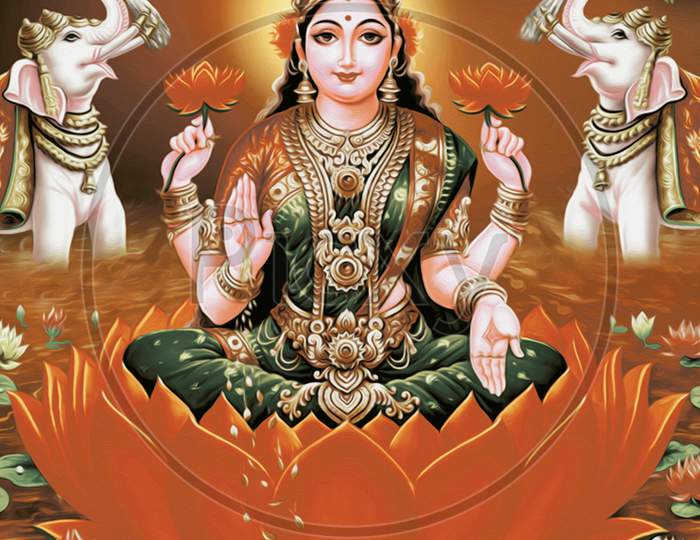illustration of Goddess of Wisdom laxmidevi for Vasant Panchami India festival background.