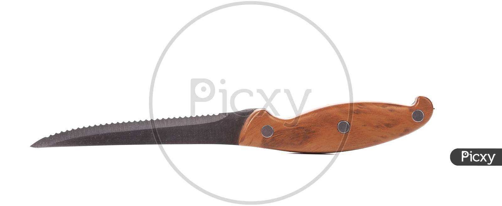 Close Up Of Kitchen Knife. Isolated On A White Background.