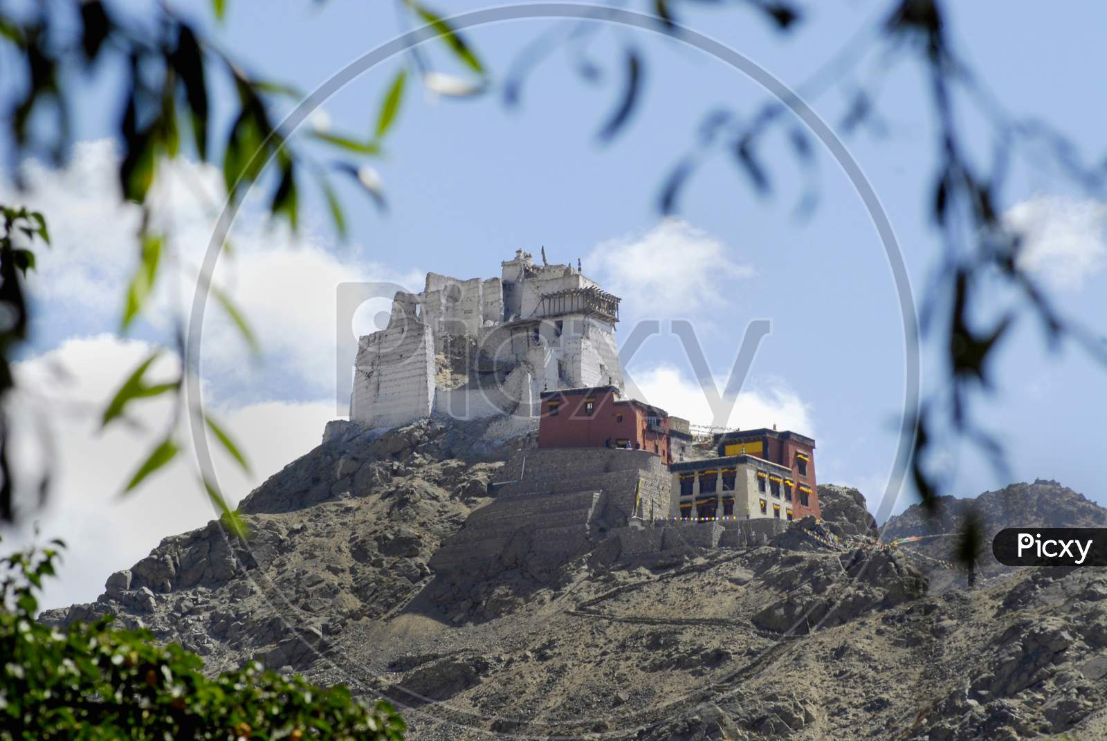 A View of Buddhist Monasteries on The Mountains of Ladakh