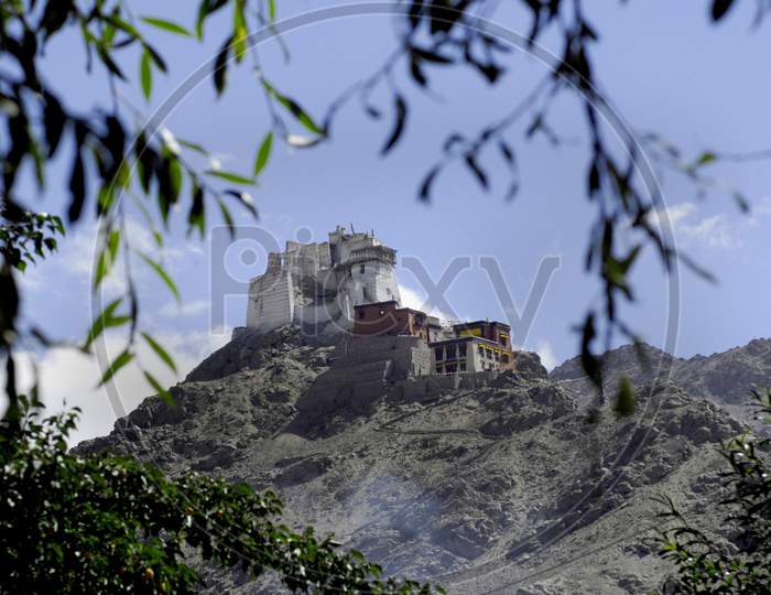 A View of Buddhist Monasteries on The Mountains of Ladakh