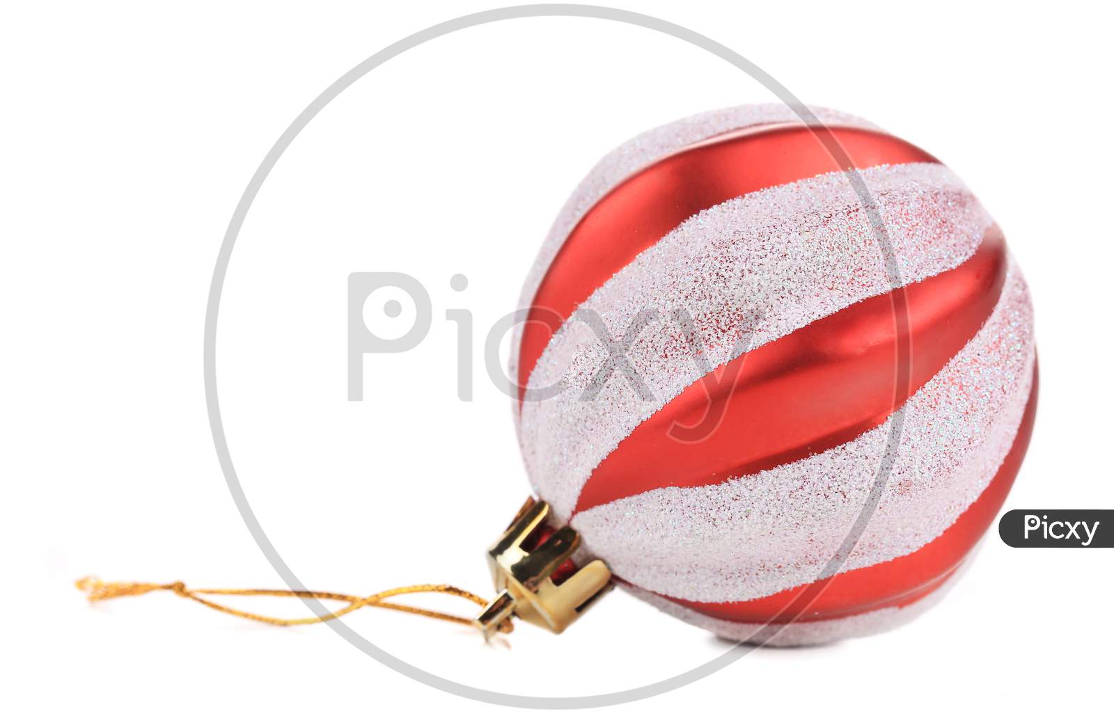 Christmas Red Ball. Isolated On A White Background.