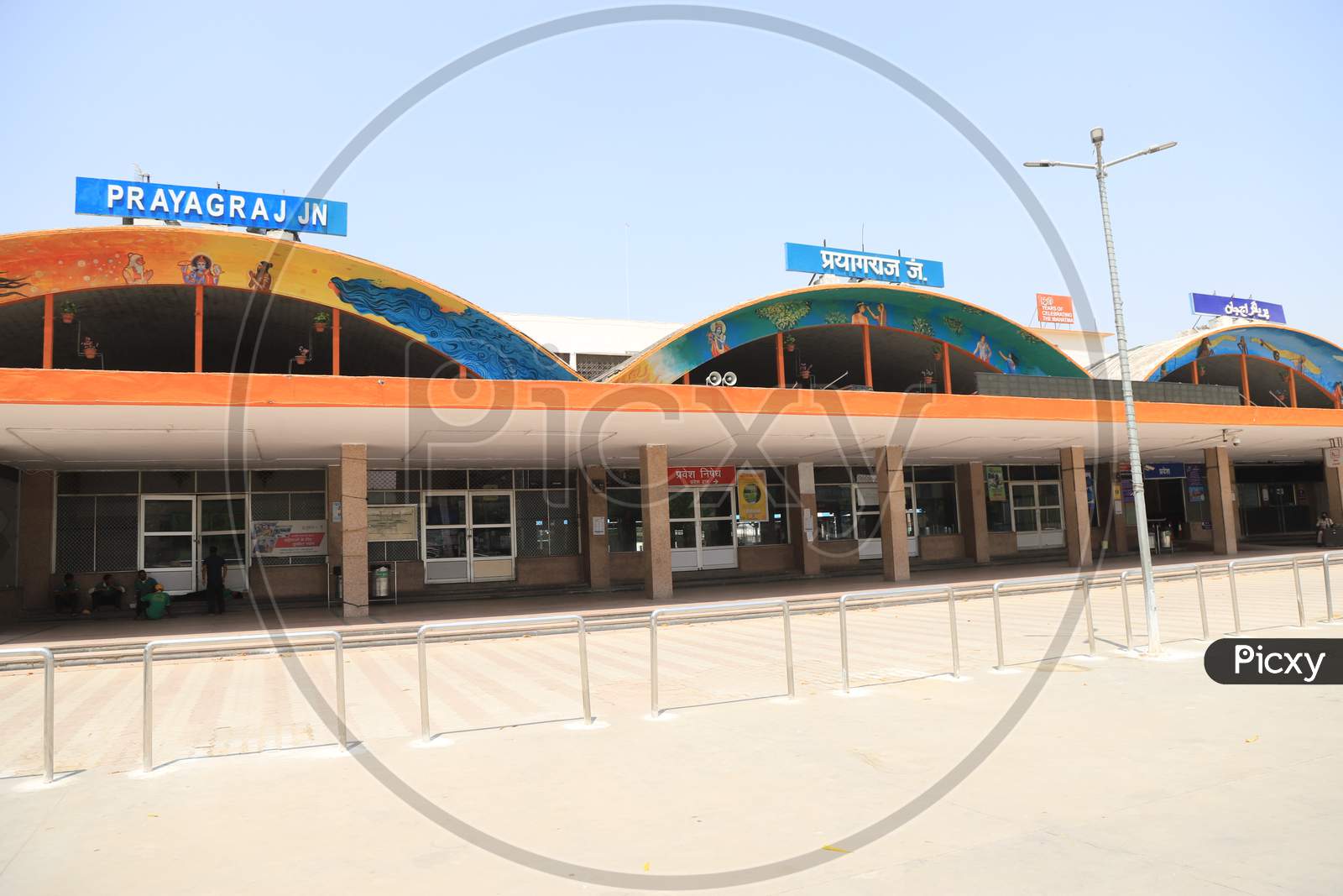 A View Of Empty Railway Station During Nationwide Lockdown In Wake Of Coronavirus Pandemic At Prayagraj Station In Prayagraj, March 12, 2020