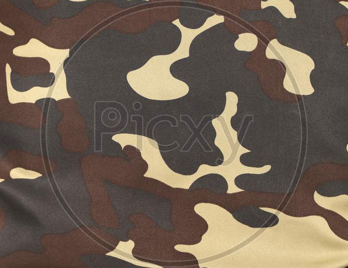 Close Up Of Camouflage Pattern. Whole Background.