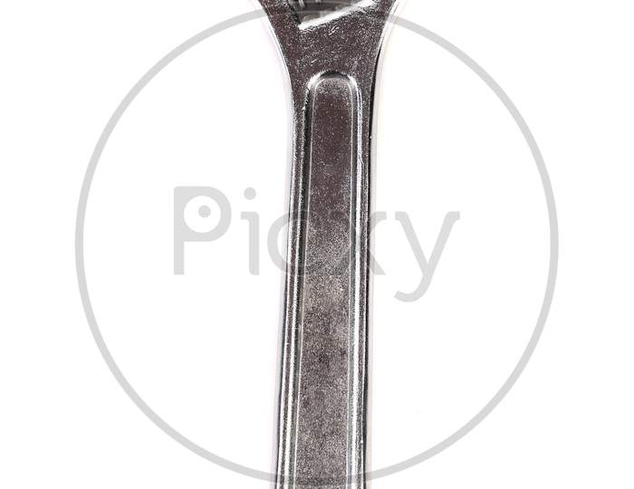 Adjustable Wrench. Isolated On A White Background.