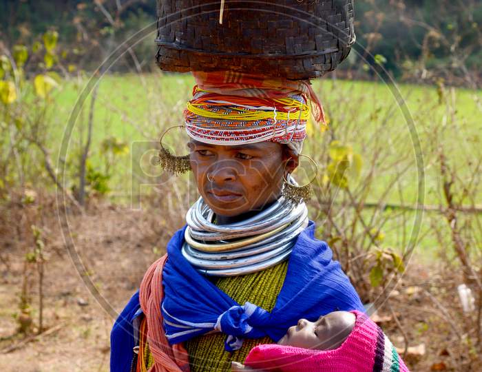 Bonda Tribe Woman In Onaka Delhi