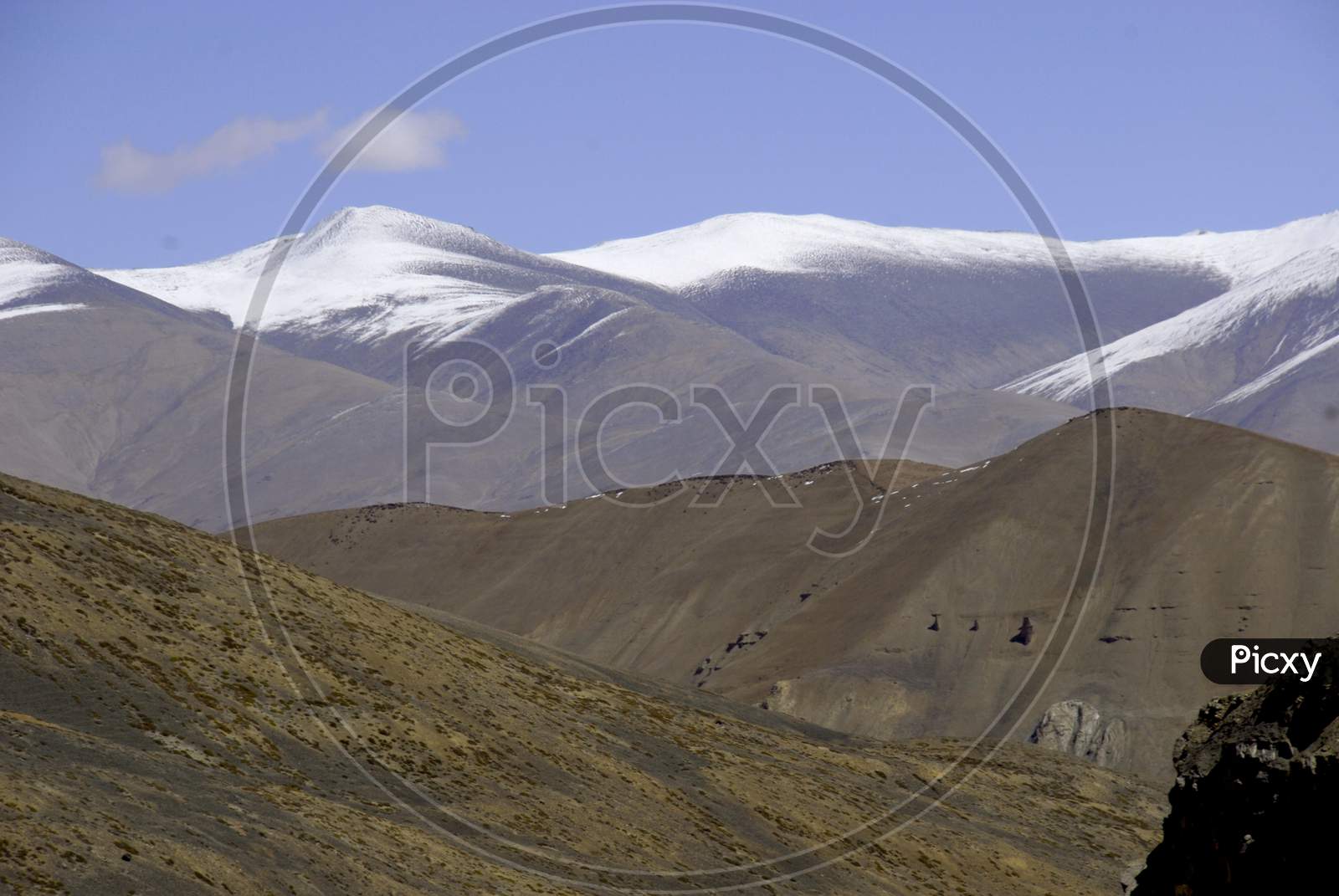 Mountains in Ladakh With Sky in Background