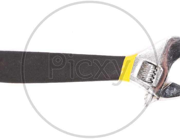 Adjustable Wrench. Isolated On A White Background.