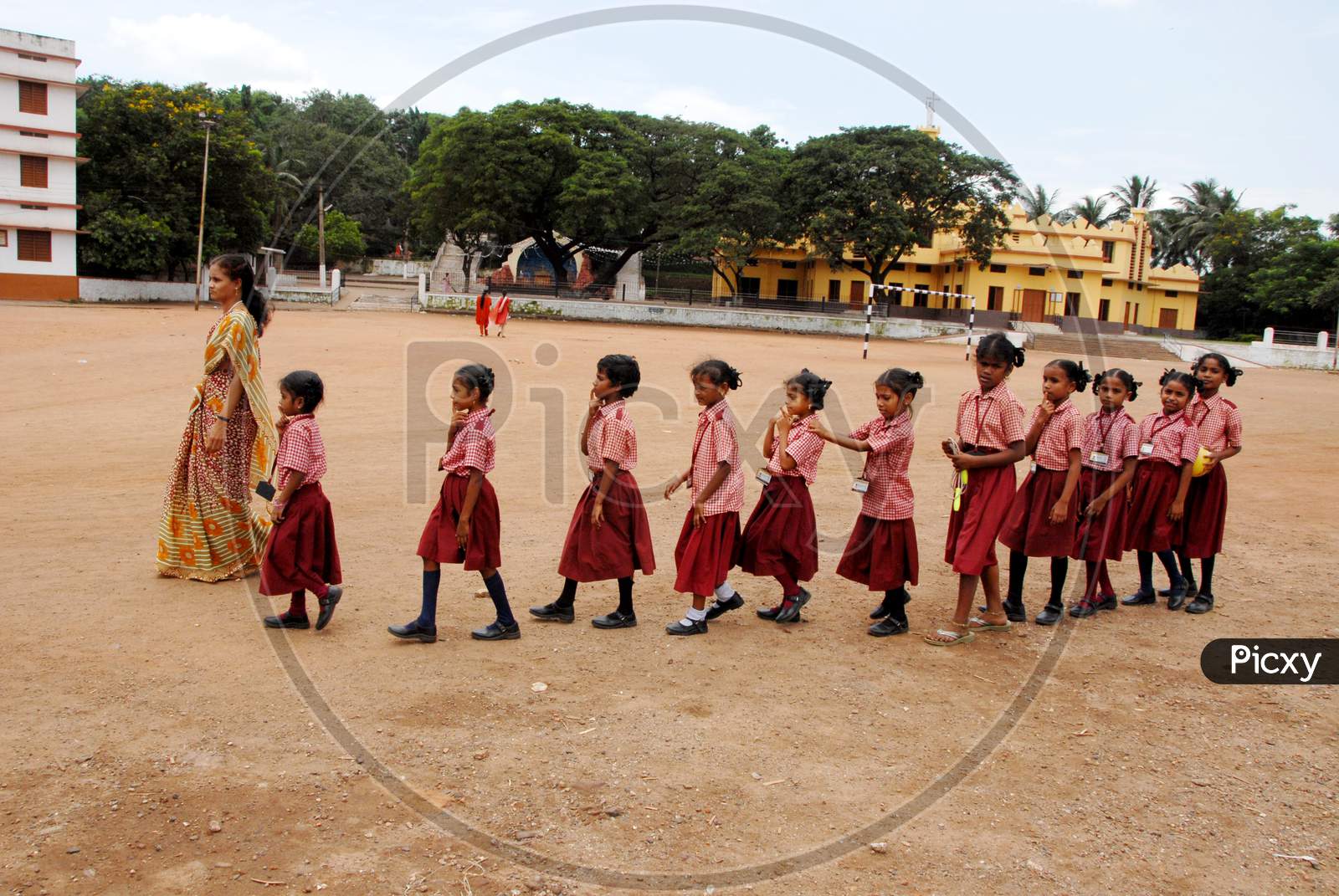 School Children Playing in an School Ground
