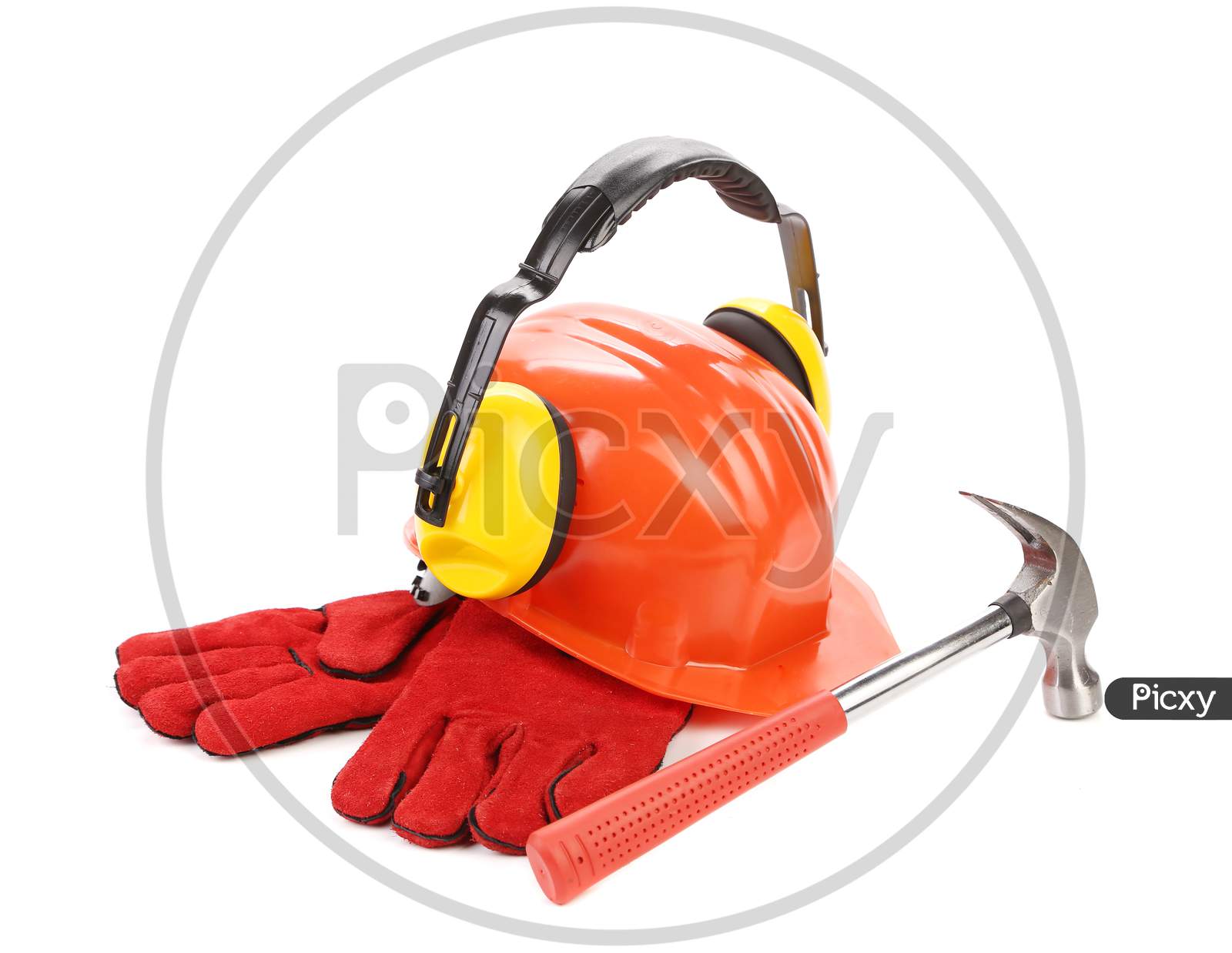 Working Set Of Tools. Isolated On A White Background.