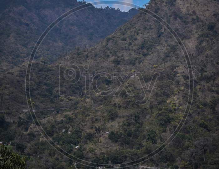 view of mountains in nainital India