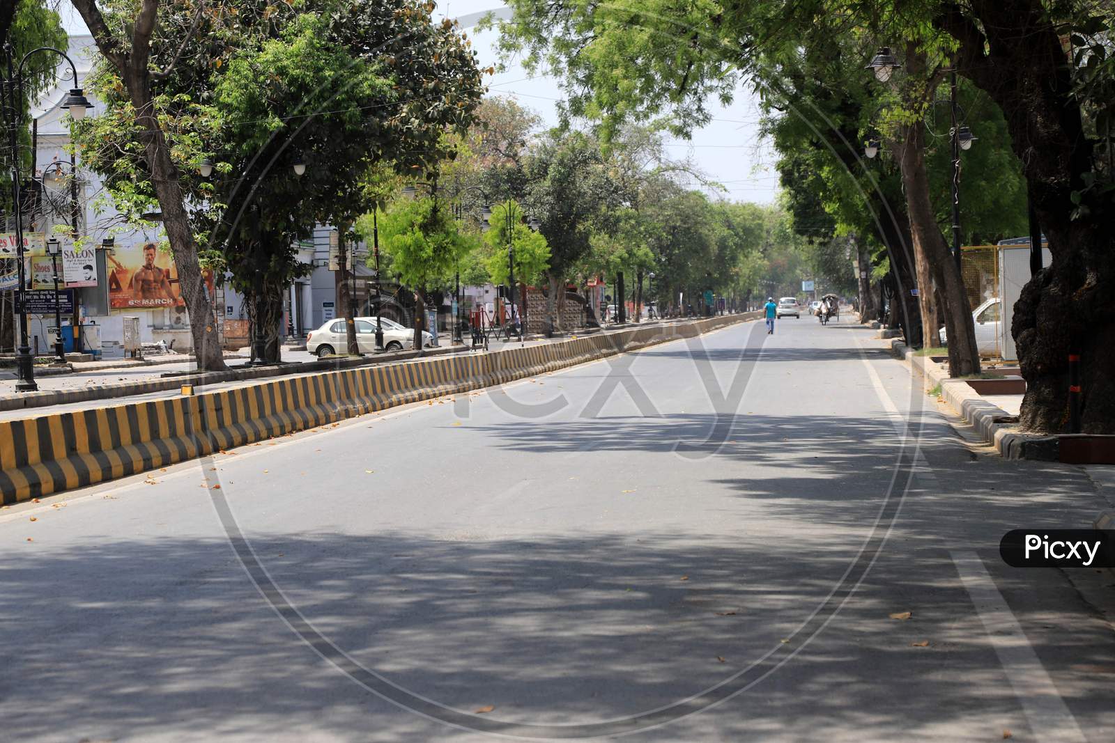 A View Of Main Market Empty Road During Nationwide Lockdown In Wake Of Coronavirus or covid-19 Pandemic In Prayagraj, March 13, 2020
