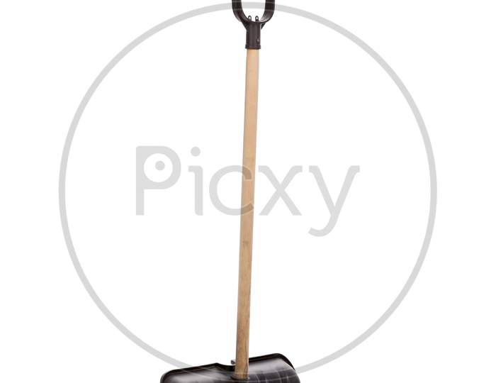 Close Up Of Snow Shovel. Isolated On A White Background.