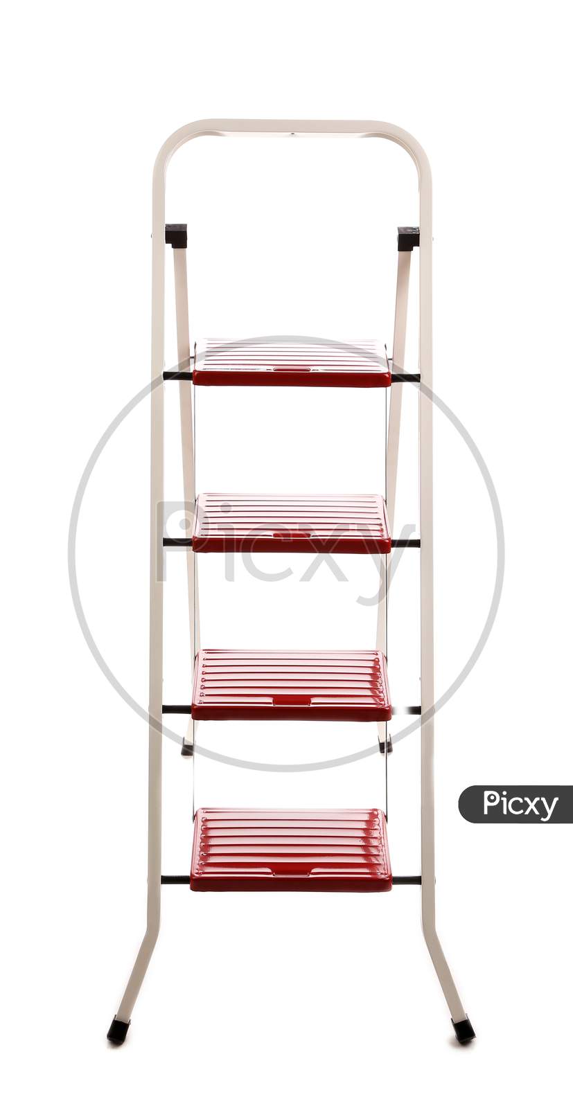 Stepladder Close Up. Isolated On A White Background.
